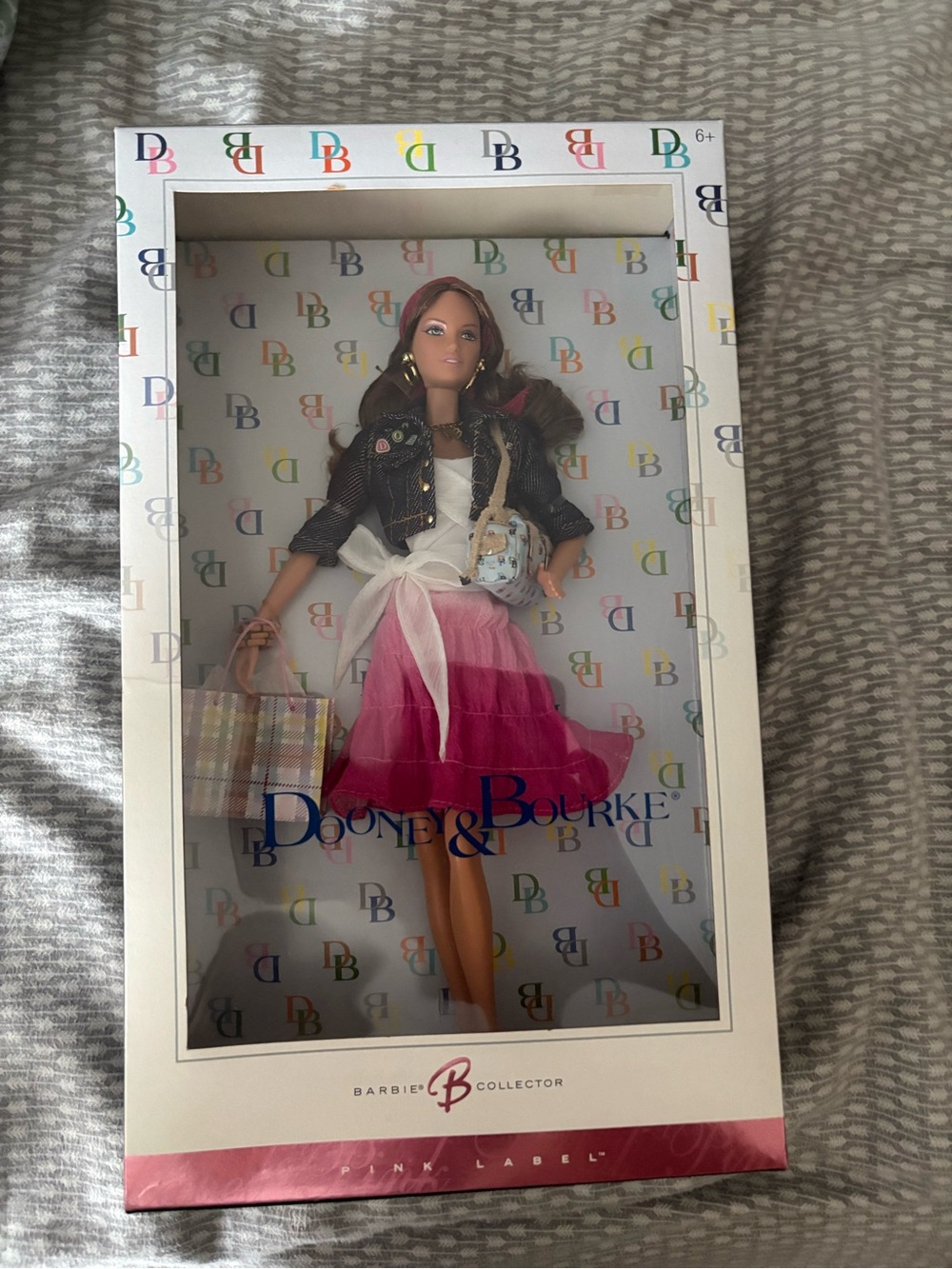 Dooney & Bourke Pink Ombre Tulle Dress with White Waist Tie